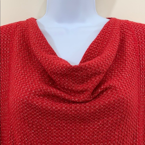 CATO Long Sleeve Metallic Silver Woven Sweater - Picture 6 of 8